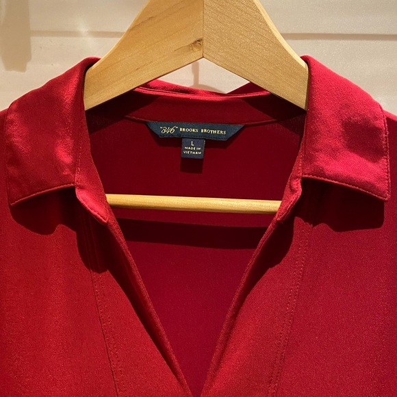 Brooks Brothers Burgundy Tie-Waist Knit Dress, size L - Picture 3 of 7